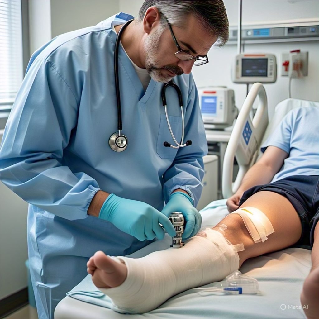 What is the best treatment for a long bone fracture?